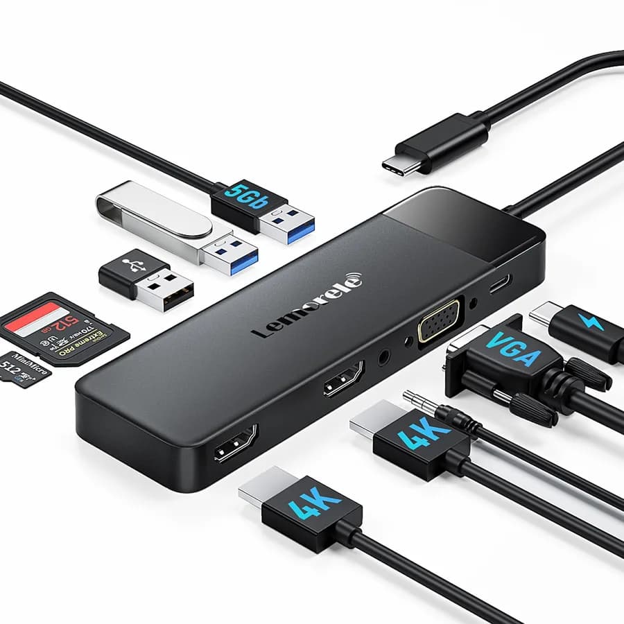 Adaptador USB-C para HDMI VGA USB 3.0 Ugreen