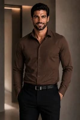Camisa Social Slim Manga Longa