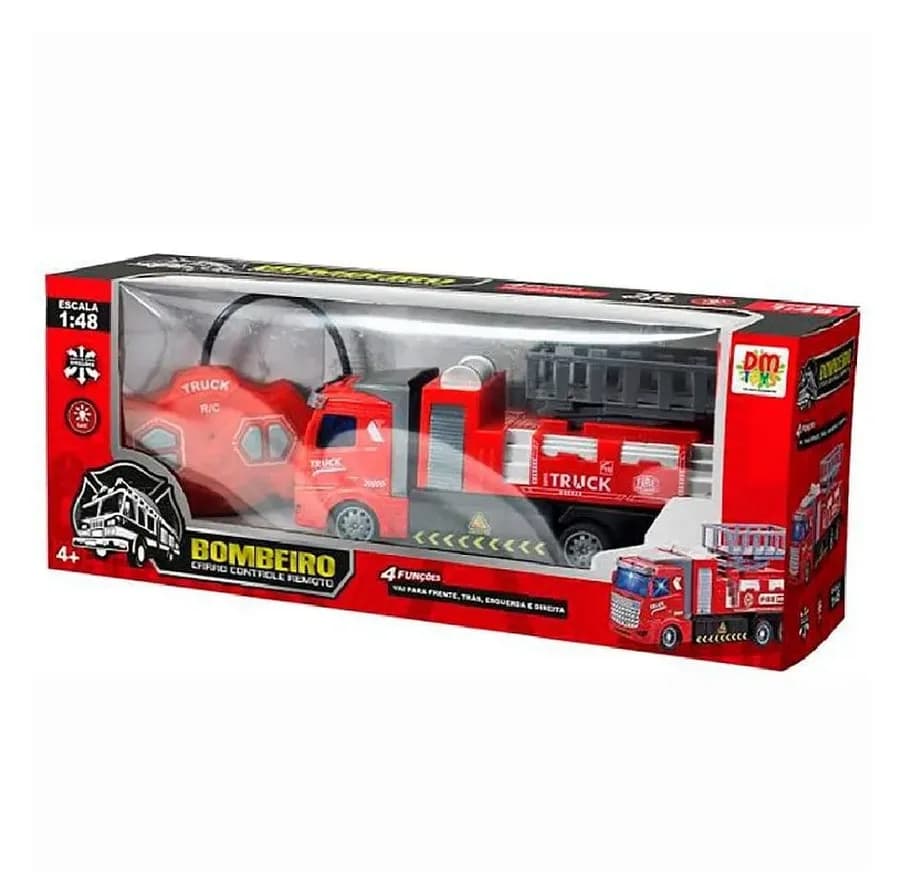Carrinho de Controle Remoto Bombeiro - DM Toys