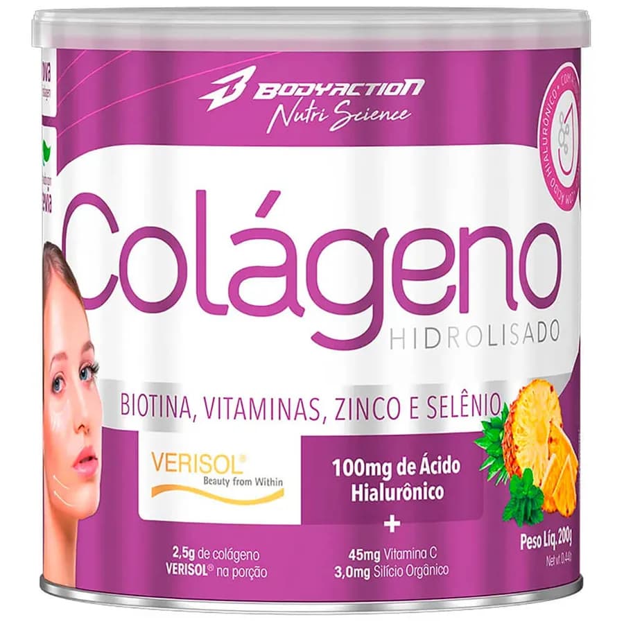 Colágeno Verisol com Ácido Hialurônico BodyAction 200g
