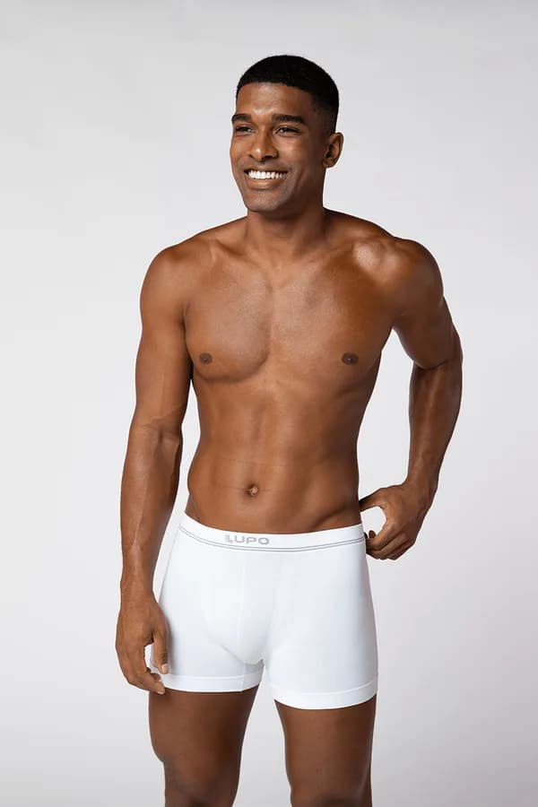 Cueca Boxer Sem Costura em Microfibra Kit com 3