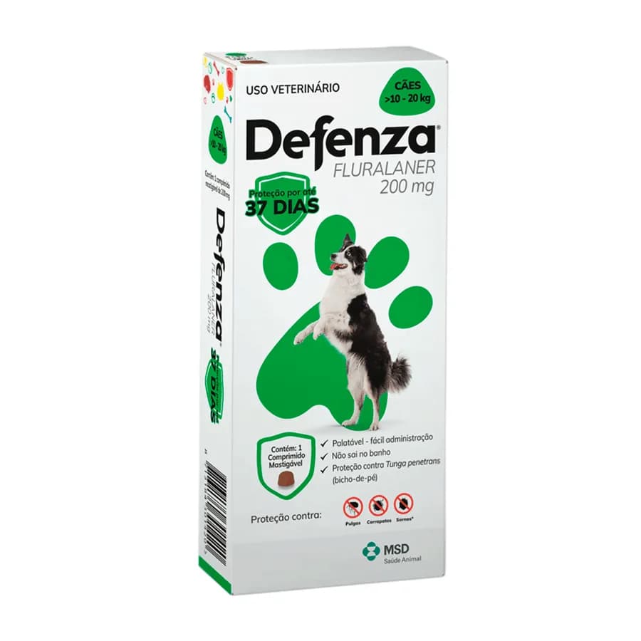 Foto do Defenza Antipulgas e Carrapatos para Cães de 10 a 20kg