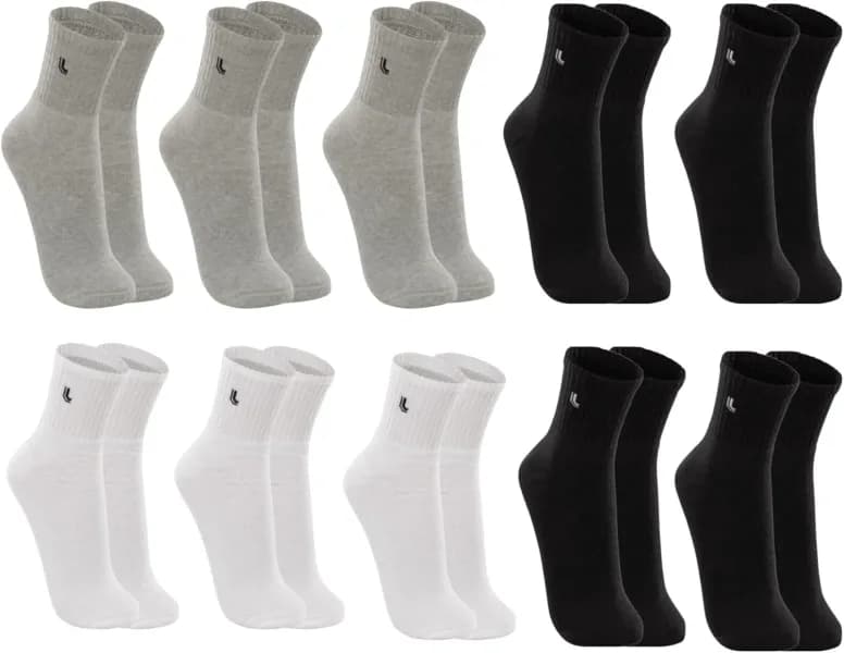 Kit Meias Masculinas Cano Médio (10 Pares)