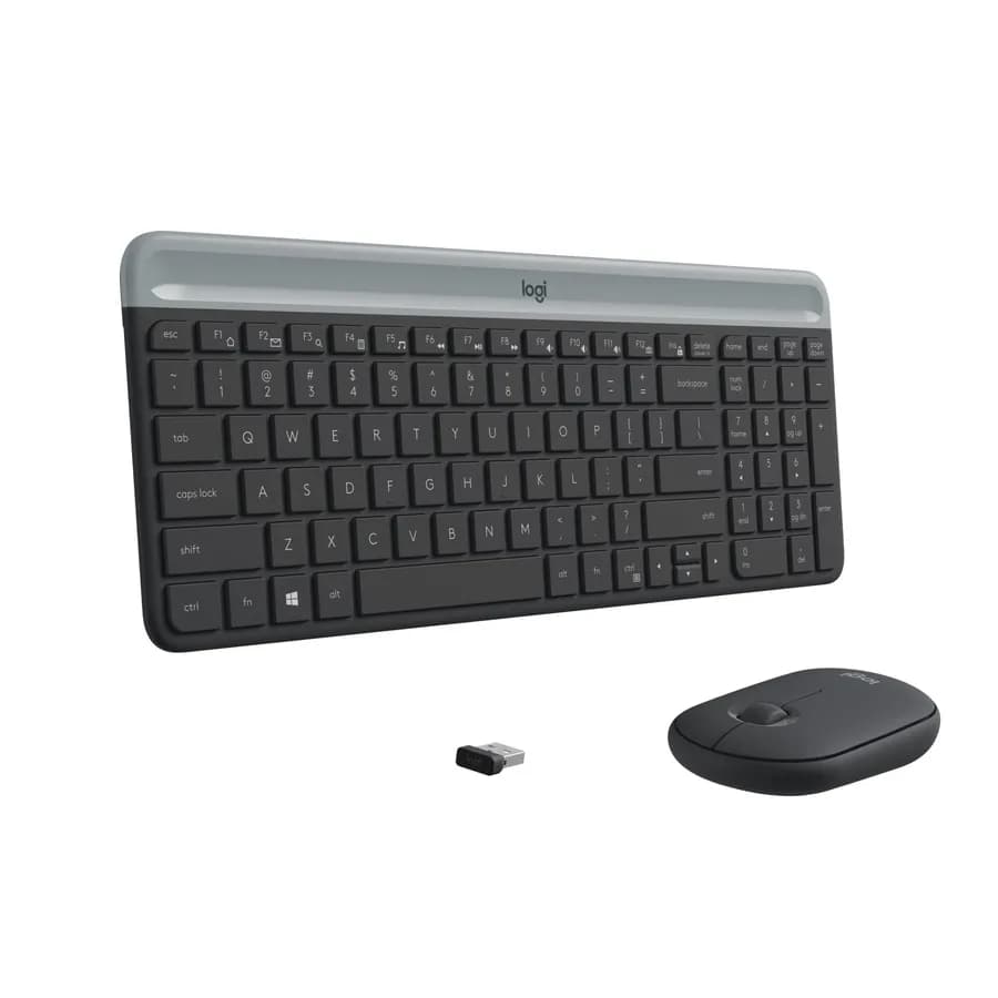 Teclado e Mouse Sem Fio Logitech MK470 Slim
