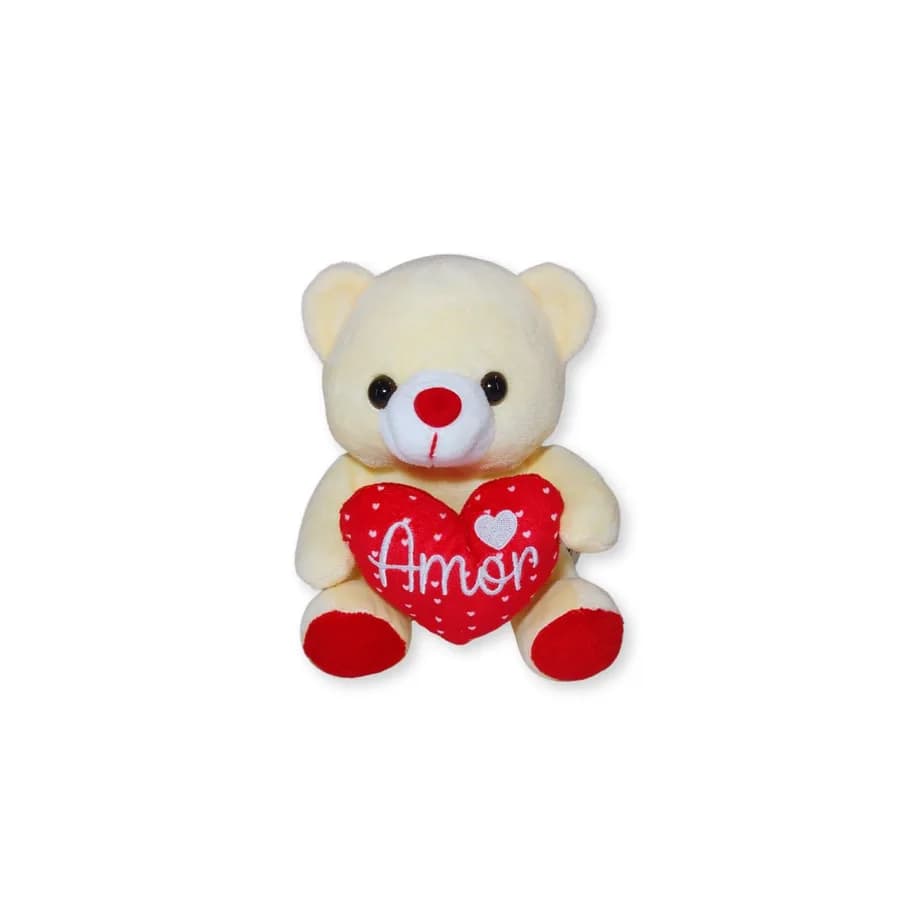 Foto do Ursinho de Pelúcia com Coração Amor 16cm - Fizzy Toys