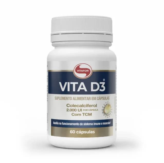 Vitamina D3 Vitafor 60 Cápsulas