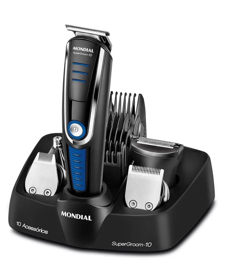 Aparador de Pelos Super Groom 10 Mondial 6W Bivolt