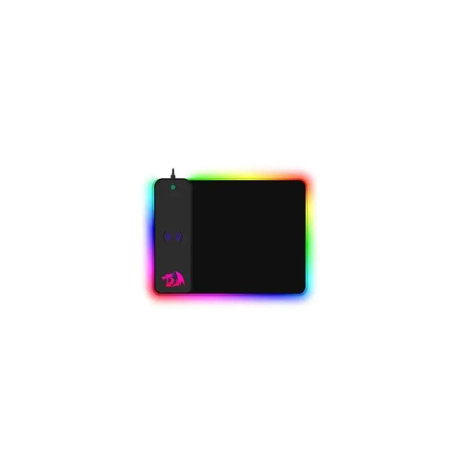 Foto do Mousepad Gamer Redragon Crater com Carregamento Wireless Qi e RGB