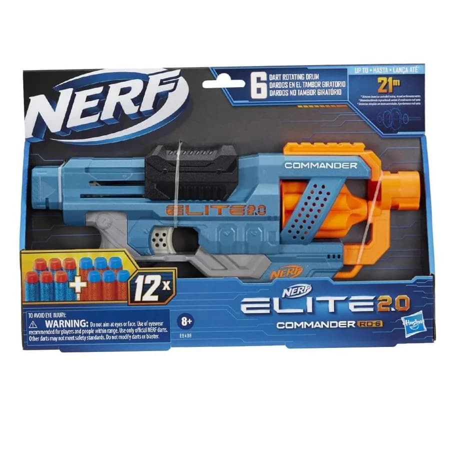 Lançador Nerf Elite 2.0 Commander RD-6 - Hasbro