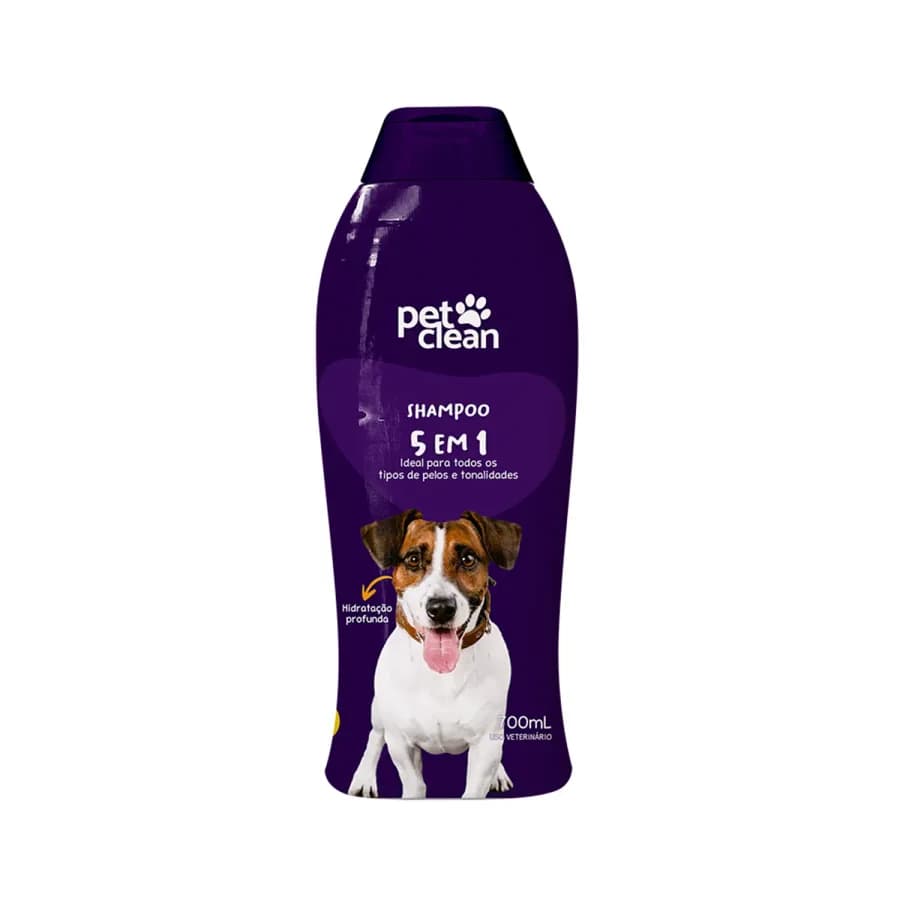 Shampoo 5 em 1 para Cães e Gatos - Pet Clean