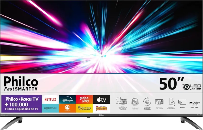 Philco Smart TV 50 QLED Roku