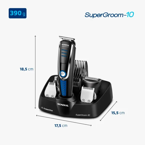 Aparador de Pelos Super Groom 10 Mondial 6W Bivolt  BG-03 banner