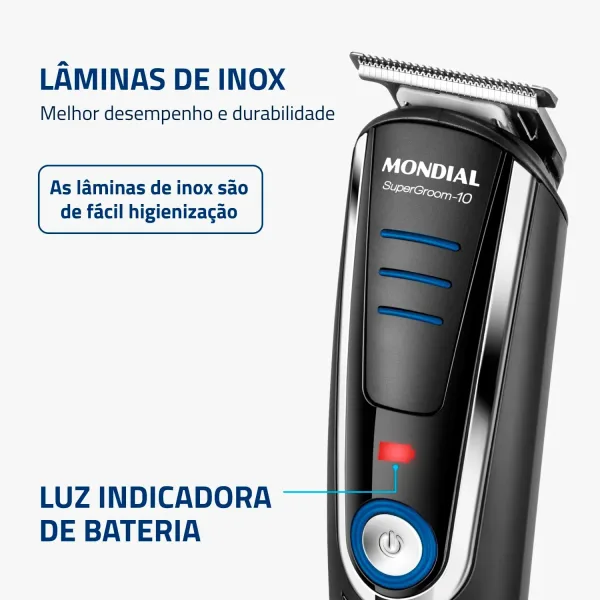 Aparador de Pelos Super Groom 10 Mondial 6W Bivolt  BG-03 banner