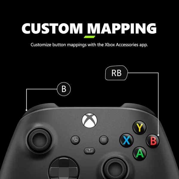 Controle Sem Fio Xbox Microsoft Carbon Black banner