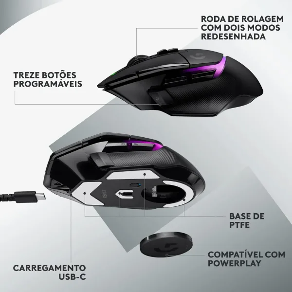 Mouse Gamer Logitech G502 X PLUS Sem Fio banner