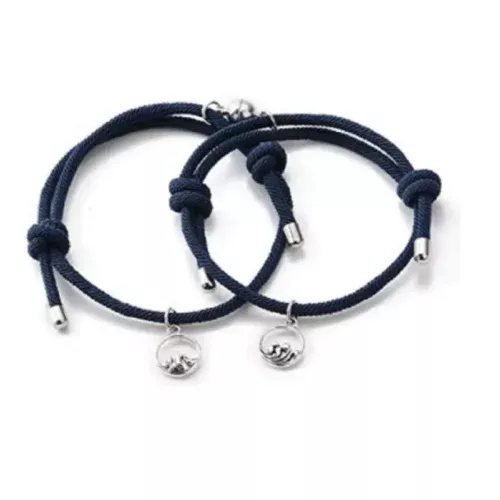 Imagem de Pulseira de Casal Ajustavel Azul