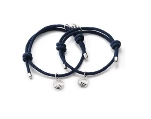 Pulseira Casal Ajustavel Preta - Imagem 3