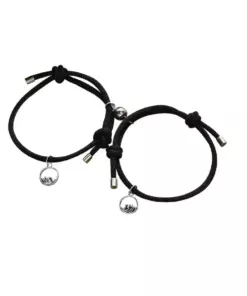 Pulseira de Casal Ajustavel Preta