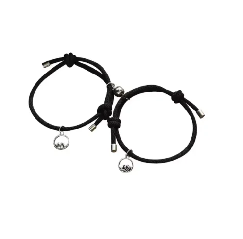 Pulseira de Casal Ajustavel Preta