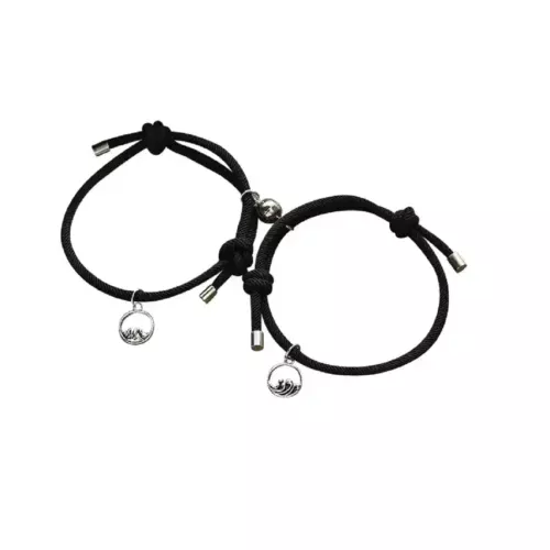 Pulseira de Casal Ajustavel Preta