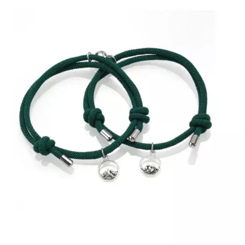 Imagem de Pulseira de Casal Ajustavel Verde