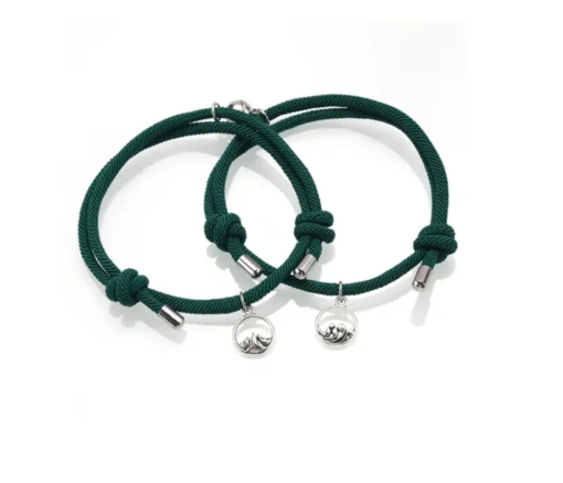 Pulseira Casal Ajustavel Preta - Imagem 4