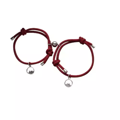 Imagem de Pulseira de Casal Ajustavel Vermelha