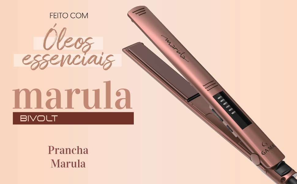 prancha gama elegance led marula bivolt