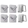 Imagem de Kit com 4 Ganchos Autoadesivos Inox