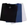 Imagem de Kit Com 3 Camisetas Masculinas Básicas Slim Gola V
