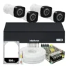 Imagem de kit 4 cameras segurança 1080p full hd dvr intelbras