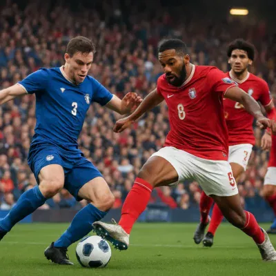 Partida intensa entre duas equipes nas quartas de final, com uma multidão de torcedores ao fundo. Quartas de final mundial de clubes