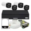 Imagem de kit 4 cameras segurança 1080p full hd dvr intelbras