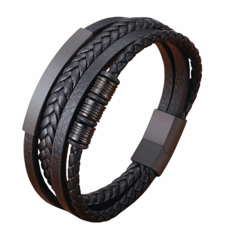 Pulseira Masculina Modern Style Preta