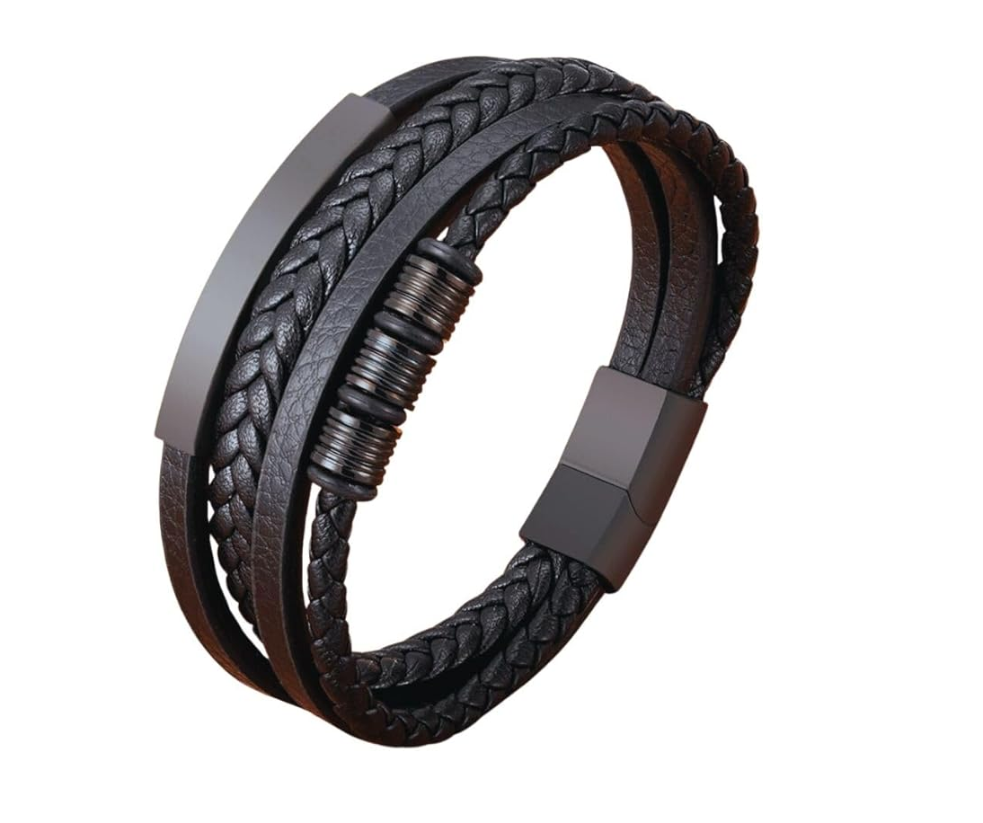 Pulseira Masculina Modern Style Preta