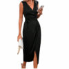 Vestido Midi Elegante Envelope Transpassado