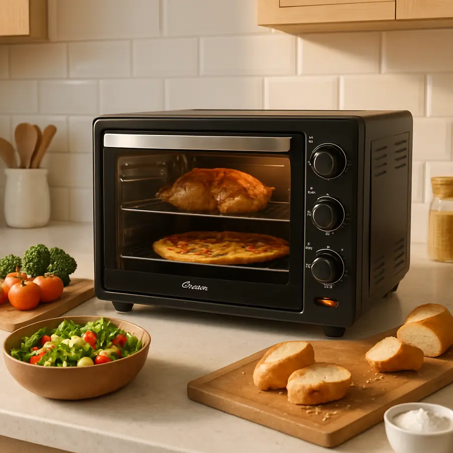 Forno Elétrico Fischer em destaque em uma cozinha moderna.