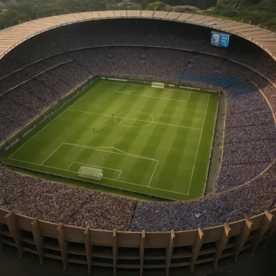 Imagem aérea de um estádio durante o clássico Atlético-MG e Cruzeiro. Flamengo x Internacional. Flamengo x Internacional Hoje. Flamengo x Internacional Libertadores 2025. Rivalidade Atlético-MG x Cruzeiro Hoje