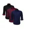 Imagem de Kit 3 Camisa Masculina Slim Social