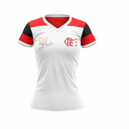 Camisa Flamengo Zico Retrô Feminina