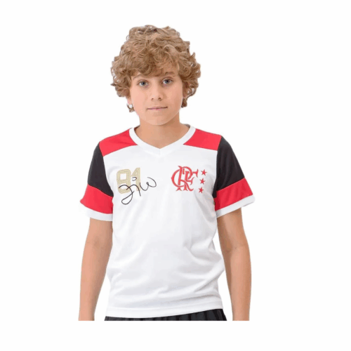 Camisa Flamengo Zico Retrô Infantil