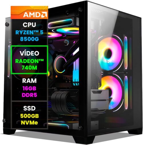 Pc Gamer Computador Completo NoLag AMD Ryzen 5 8500G