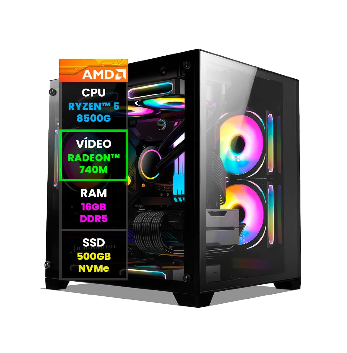 pc gamer computador completo nolag amd ryzen 5 8500g